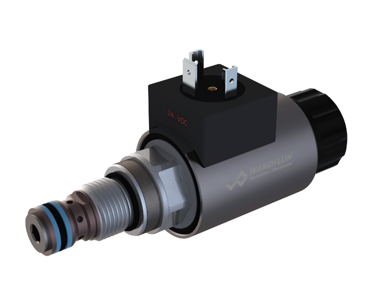 Solenoid poppet valve cartridge direct operated SDSPM18 | Wandfluh of ...