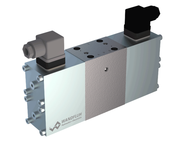 Switching valves Solenoid poppet valve flange construction (double execution) A_4306